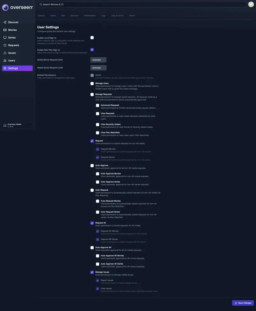 overseerr plex media request 22