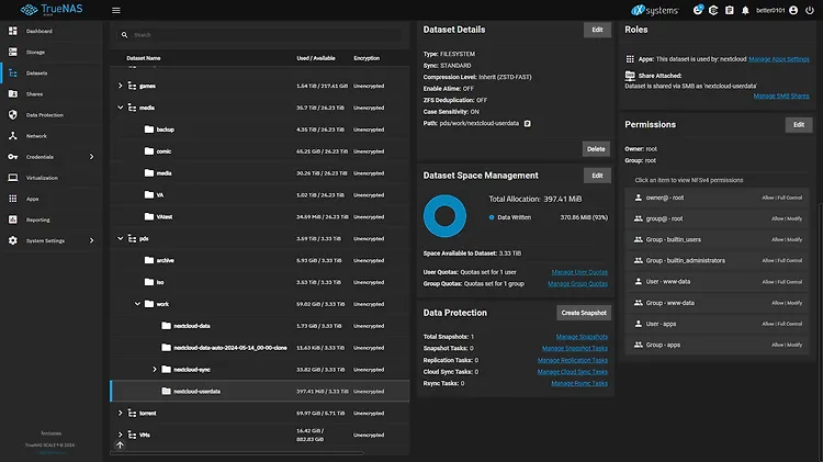 nextcloud userdata split 1