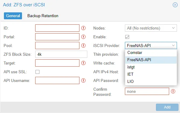 proxmox truenas zfs over iscsi setup 1