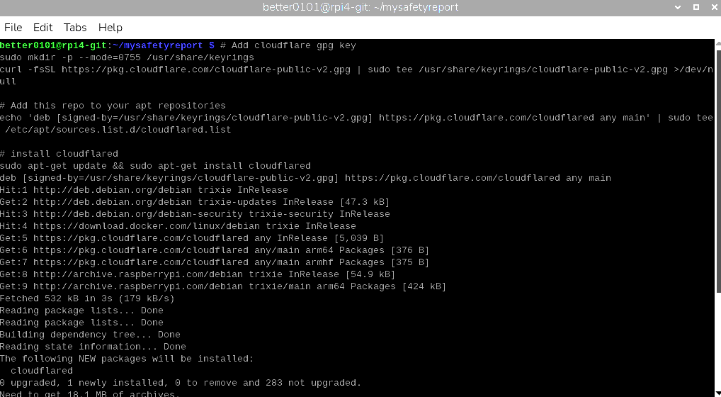 이 이미지는 라즈베리파이와 안전신문고 설치 관련 작업을 설명하는 포스팅에 적합합니다.